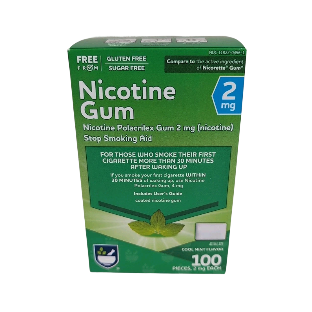 Nicotine Gum 2 mg – Cool Mint Flavor (100 Pieces)