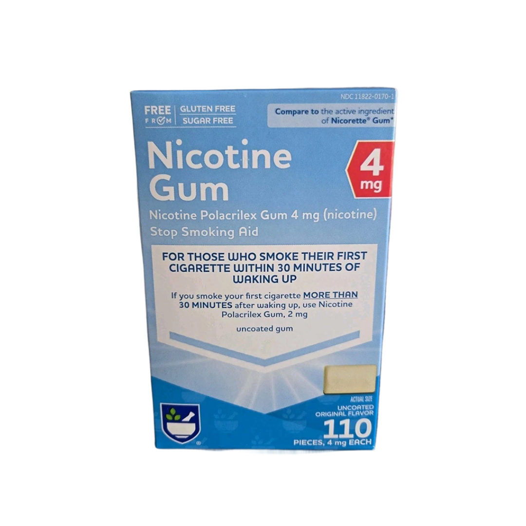 Nicotine Gum – Original Flavor 4mg (110 Pieces)