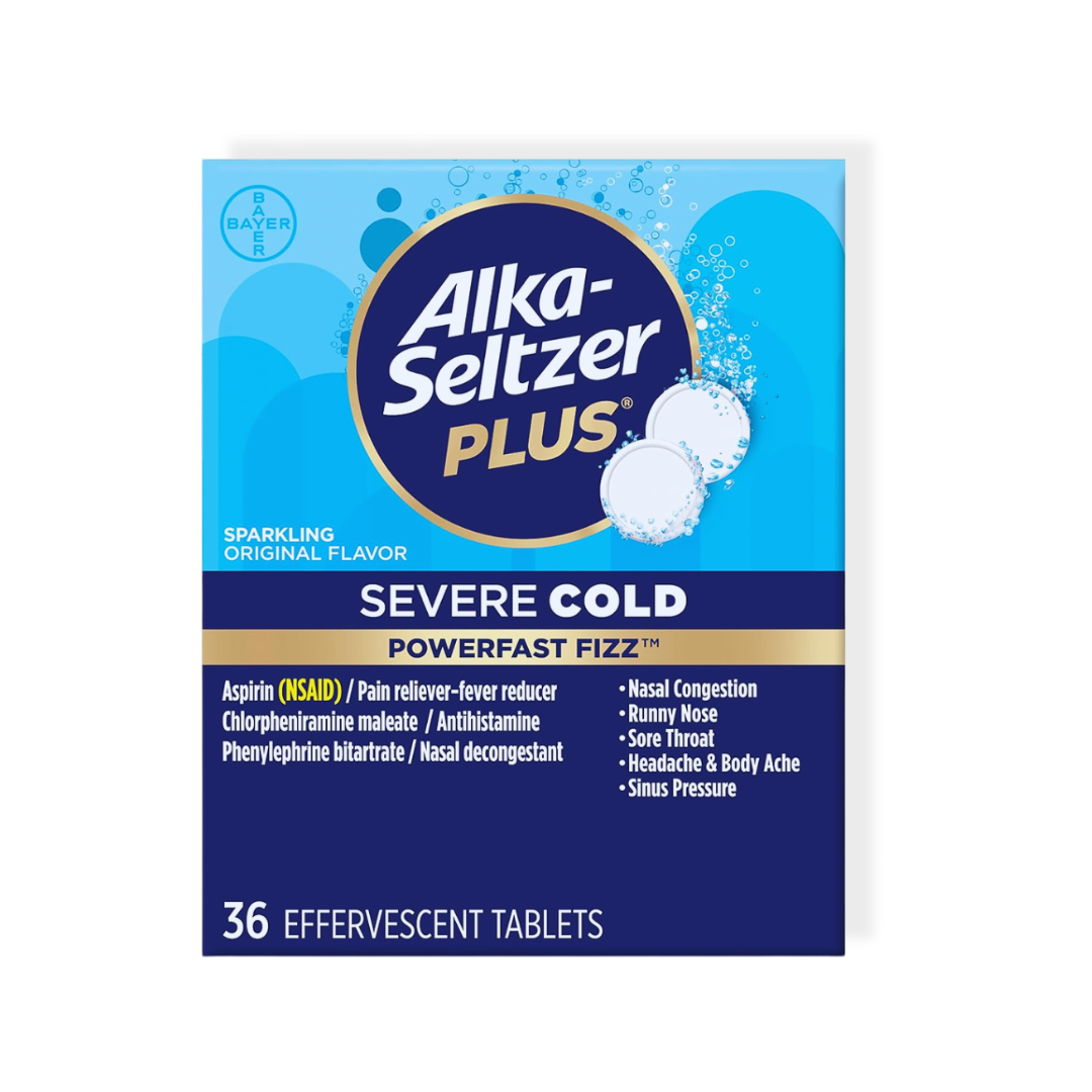 ALKA-SELTZER PLUS Severe Cold POWERFAST Fizz – 24 Tablets