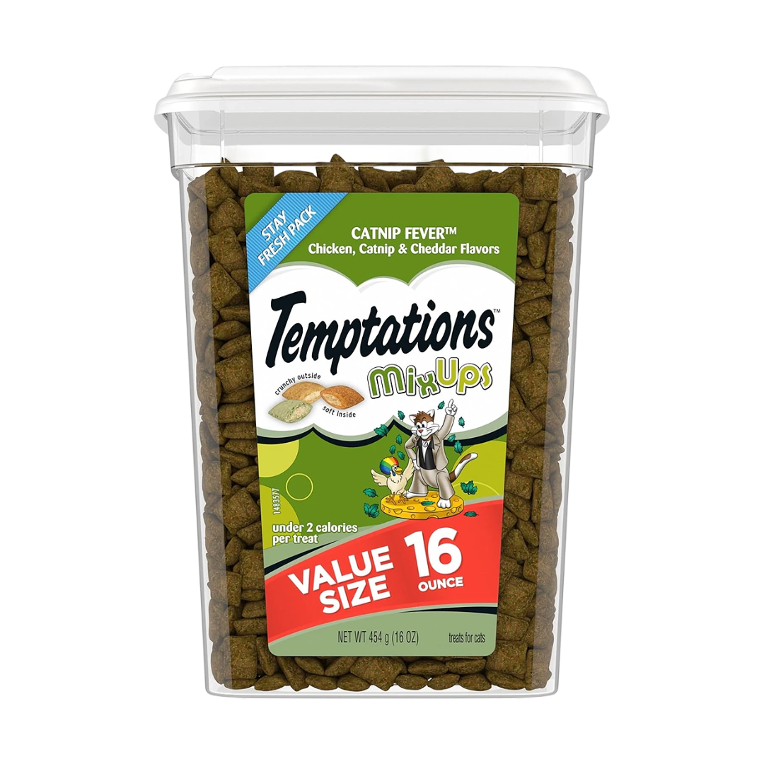 Temptations Mixups Catnip Fever Flavor Crunchy And Soft Treats For Cats, 16 Oz