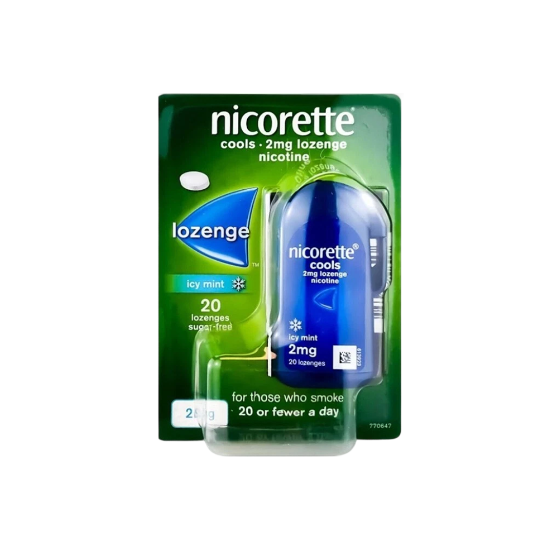 Nicorette Cools 2 mg – Icy Mint Lozenges (20 Count)