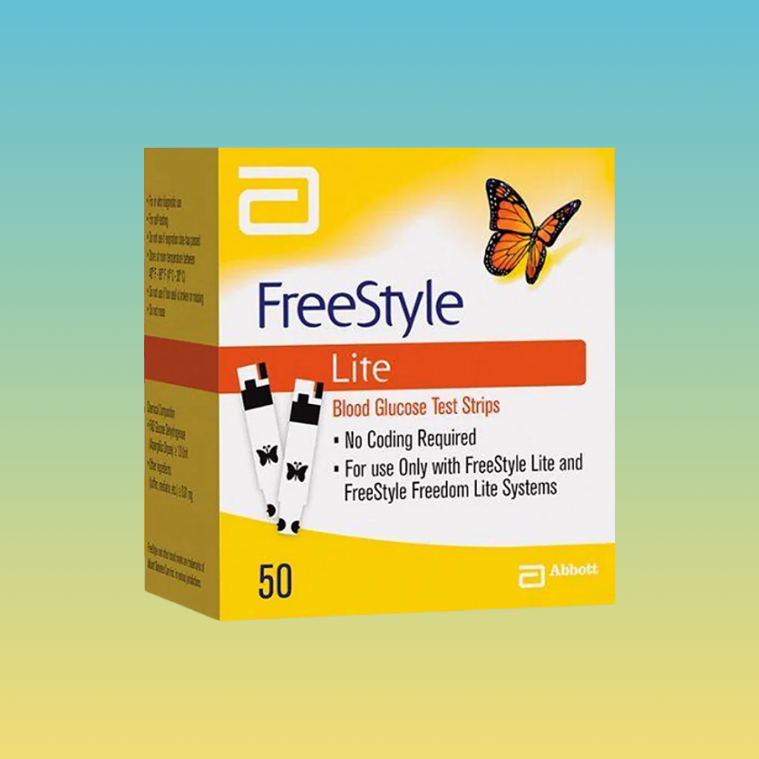 Freestyle Lite Blood Glucose Test Strips – 50 Pack