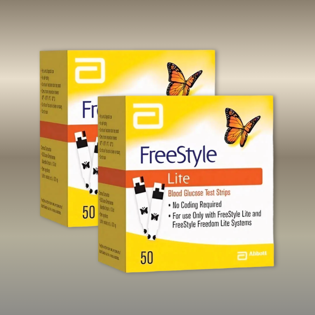 Freestyle Lite Blood Glucose Test Strips – 50 Pack (Pack of 2)