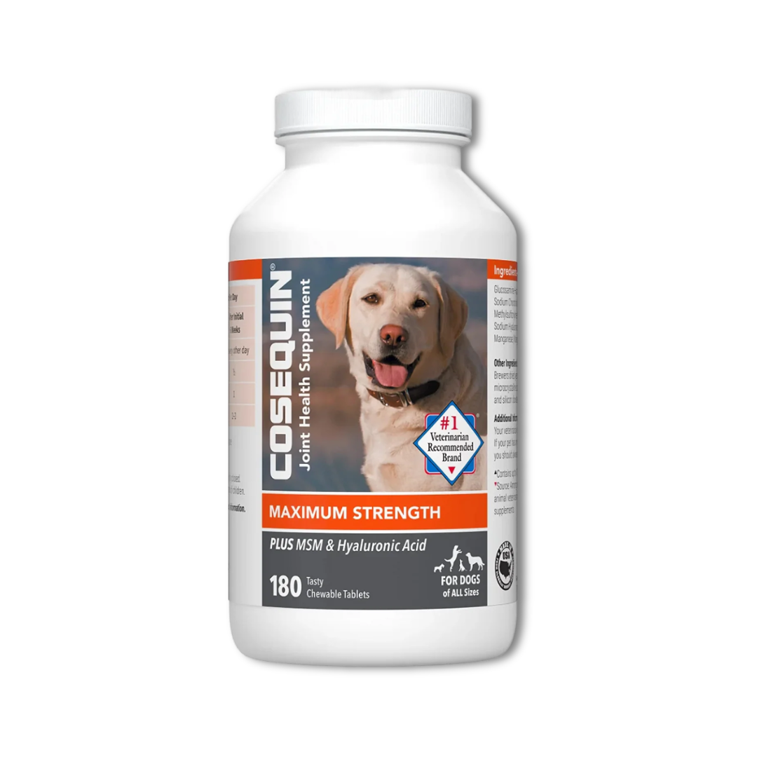 Cosequin Joint Support Supplement for Dogs with Glucosamine, Chondroitin, MSM & HA – 180 Tablets